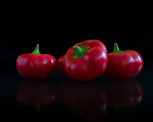 Mini Hungarian red garden pepper var. Right on Red
