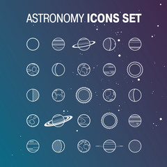 Astronomy Icons Set © andrii_popovych
