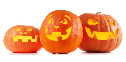 Halloween Jack O' Lantern pumpkins