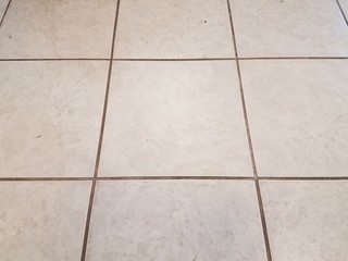 dirty white tile floor