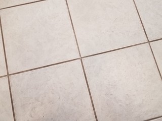 dirty white tile floor