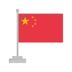 National flag of China Vector Illustration
