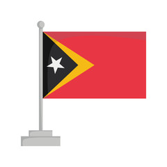 National flag of East Timor Vector Illustration