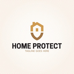 Home Protect Logo Design Template