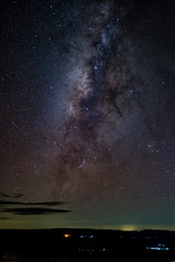 milky way galaxy, Long exposure photograph, with grain.