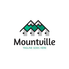 Mount Village Vector Logo template
