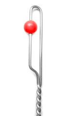 Instrument for speech therapist on white background