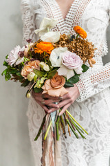 nice bride with flowers