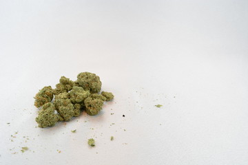 Medical marijuana with medical tools, jar, and pipe