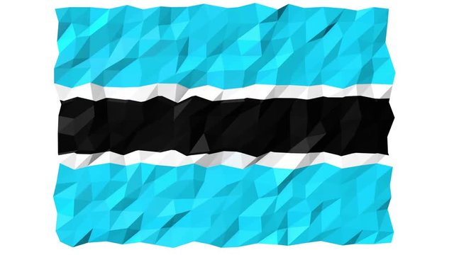 Flag of Botswana 3D Wallpaper Animation