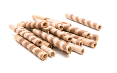 waffle rolls isolated