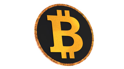 Bitcoin isolated on white background