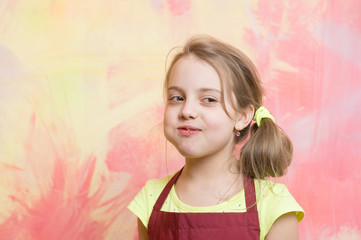 Obraz na płótnie Canvas Chef child with happy face.