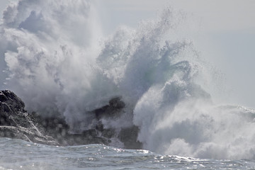 Sunny big wave splash