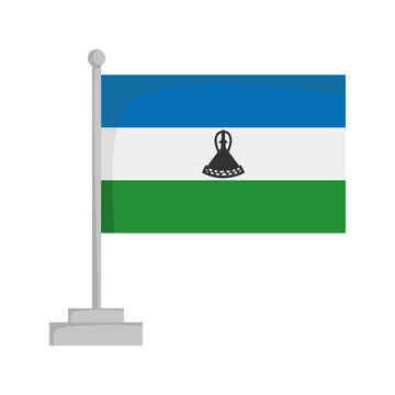 recommend clip art: National flag of Lesotho Vector Illustration