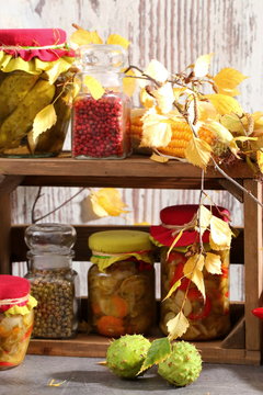 In the autumn usually the pantry is full.