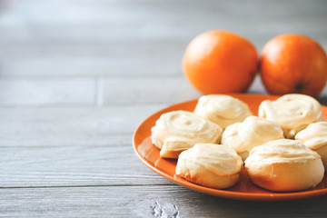 Plate of Orange Rolls