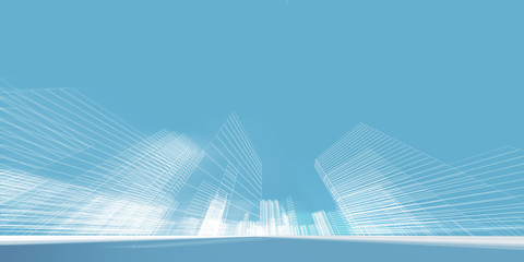 Fototapeta na wymiar City concept 3d rendering