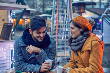 Friends On Christmas Market