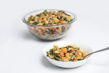Delicious Fall Salad with brussels sprouts and butternut squash
