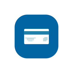 Debit card Square flat icon vector