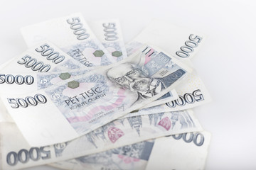 Detail of czech money - the czech currency