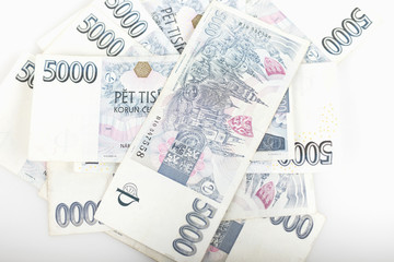 Detail of czech money - the czech currency