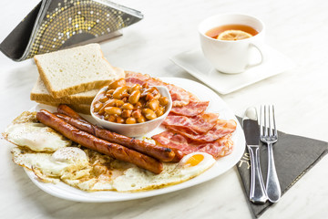 English breakfast only with a cup of tea