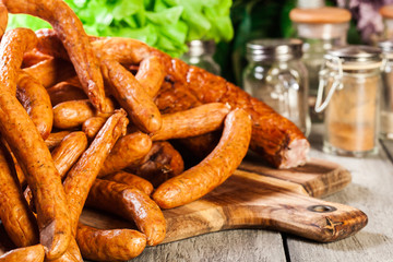 Assorted smoked sausages