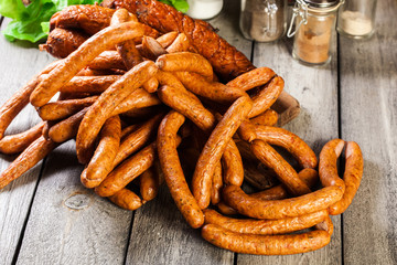 Assorted smoked sausages