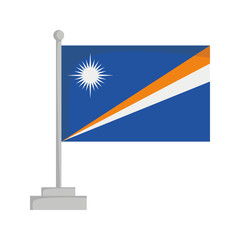 National flag of Marshall Islands Vector Illustration