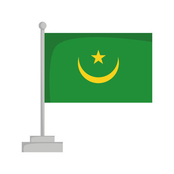 recommend clip art: National flag of Mauritania Vector Illustration