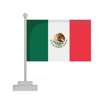 National flag of Mexico Vector Illustration