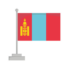 National flag of Mongolia Vector Illustration