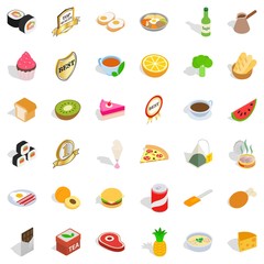 Fauna icons set, isometric style