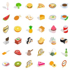 Kettle icons set, isometric style
