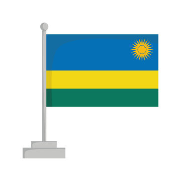 recommend clip art: National flag of Rwanda Vector Illustration