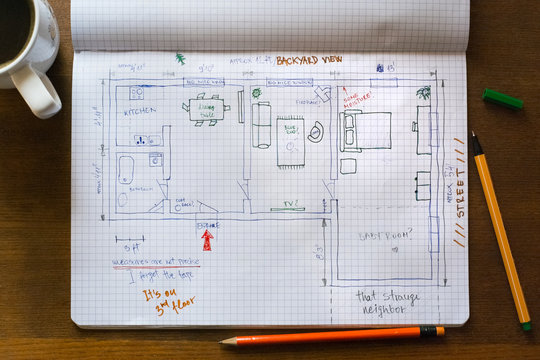 Floor plan sketch of our dream house