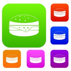 Burger set color collection