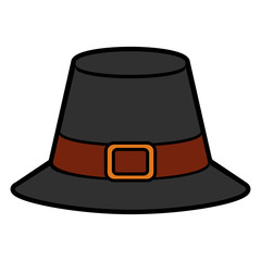 Isolated pilgrim hat