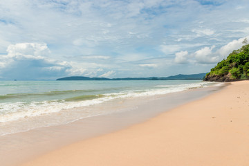 cloudy sky, the beautiful sea landscape in Krabi, Thailand