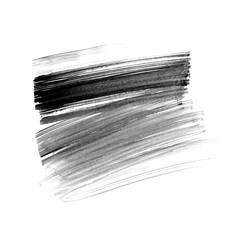 Vector hand drawn watercolor brush stain. Grayscale painted stroke. Dry brush watercolor stain.
