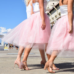 girls in white dress 