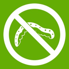 No caterpillar sign icon green