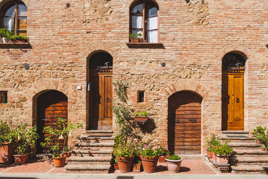 Rustica Residential Facade in Small Tuscan Town