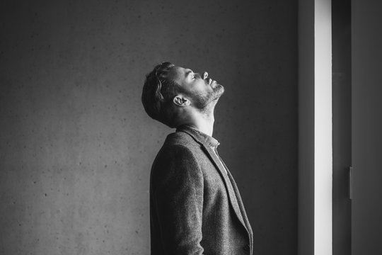 Handsome man in a smart casual outfit