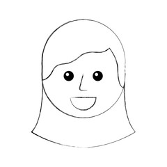 Obraz na płótnie Canvas cartoon young teenager happy girl smiling