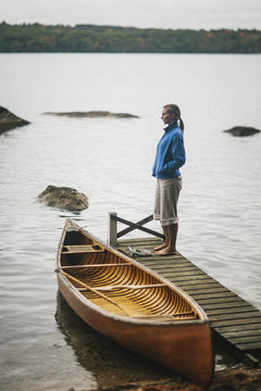 Woman with Canoe