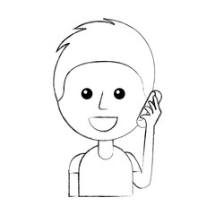 young man speaking using his mobile phone