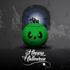 Colored halloween card